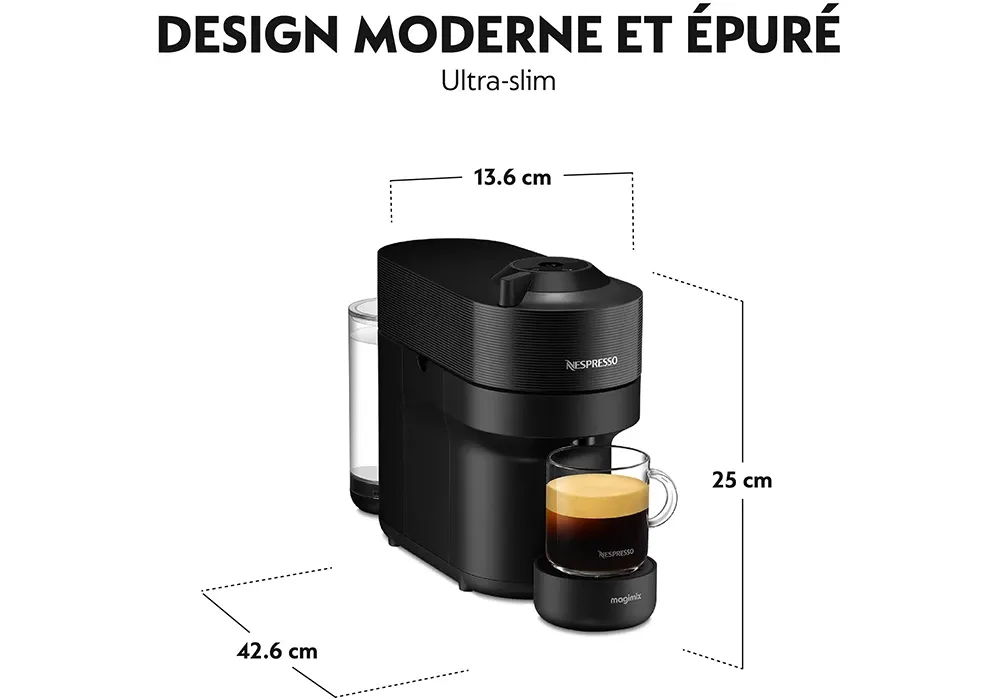 Cafetière Capsule Nespresso Vertuo Pop Noir Magimix (11729) – Image 7