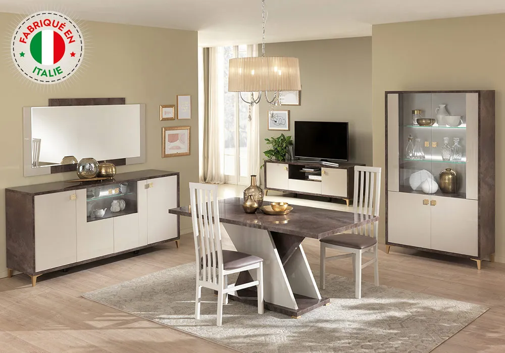 Argentier 2 Portes avec Éclairage LED (Collection Ibiza)